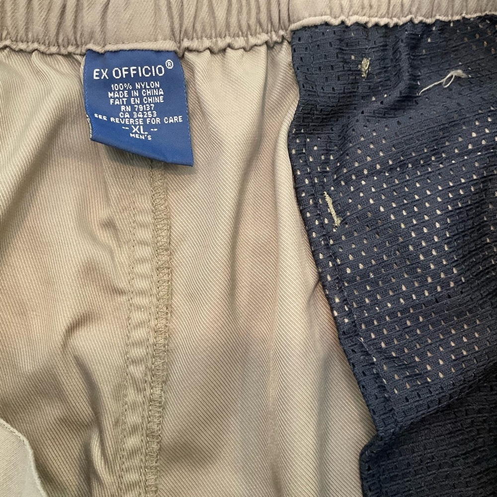 Exofficio Convertible Cargo Pants Men XL Tan Outdoors Hiking Fishing 32" Inseam - Picture 11 of 13